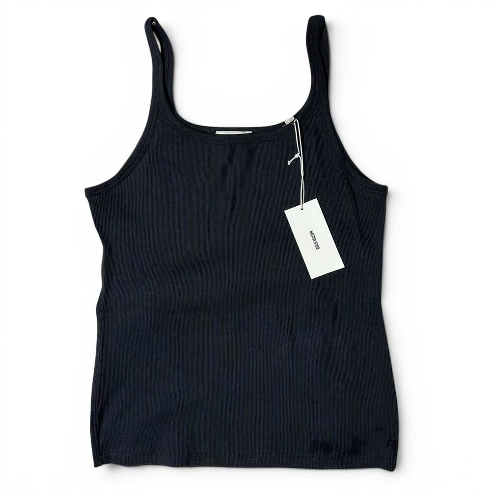Buck Mason Surplus Rib Scoop Neck Tank Womens Size L Black Stretch NWT